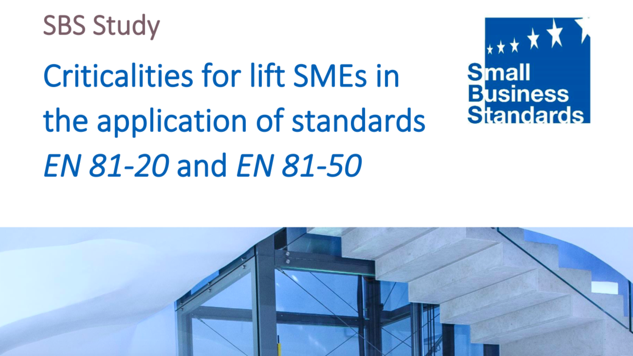 SBS Study - Criticalities for lift SMEs in the application of standards EN 81-20 and EN 81-50