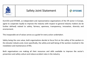 EFESME and ELA sign a new Joint Statement on Safety