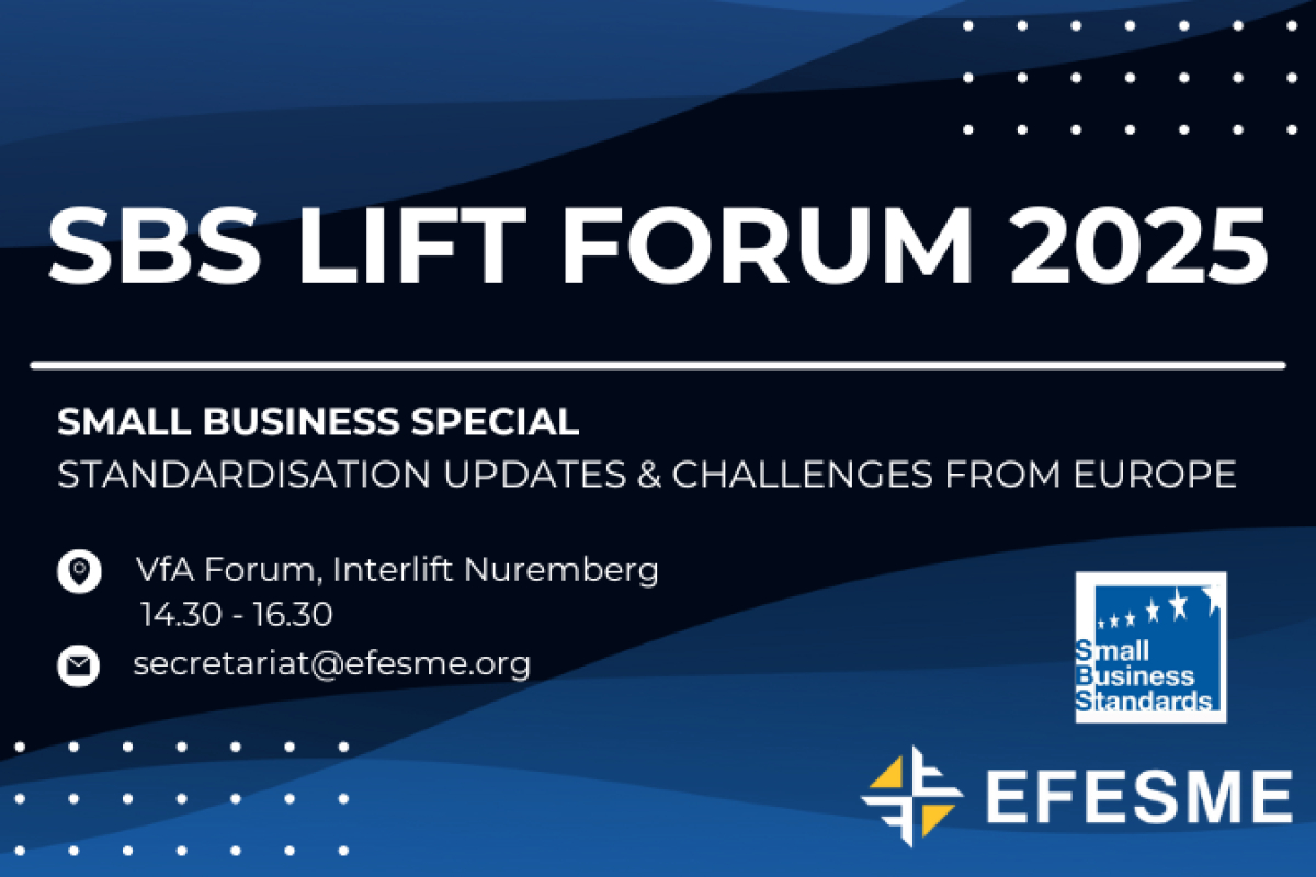SBS Lift Forum 2025: Standardisation Updates &amp; Challenges from Europe