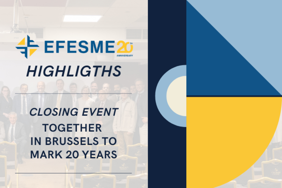 EFESME 20th Anniversary &sim; Our closing event together in Brussels